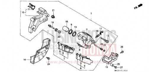 PANNELLO FRENO POSTERIORE XR600RM di 1991
